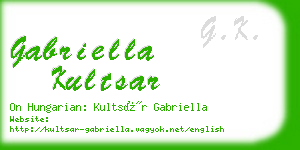 gabriella kultsar business card